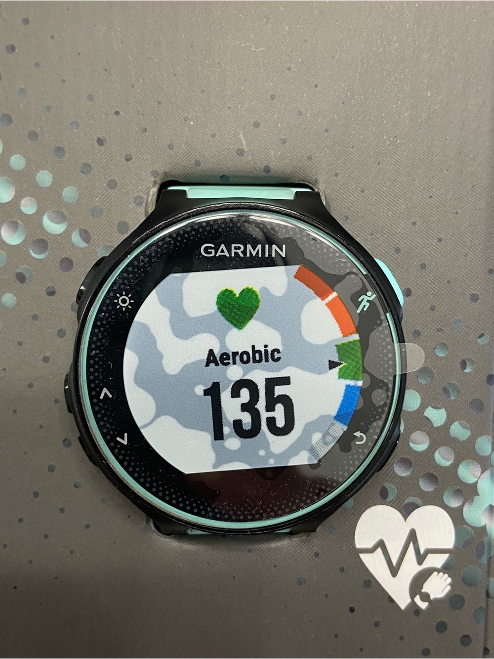 Garmin Forerunner 235 Black with Teal Accents and Band (in original box) - Picture 9 of 12
